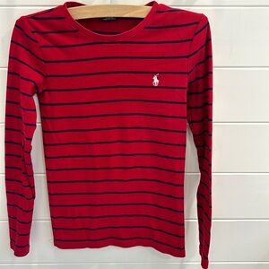 Ralph Lauren Sport Striped Red Tee